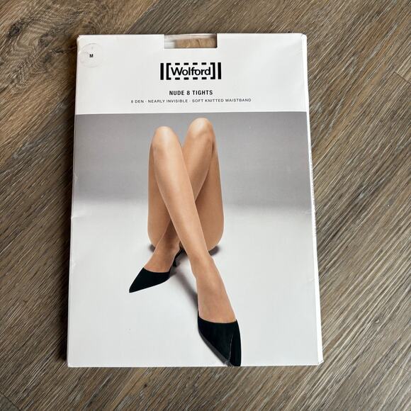 Wolford Nude Tights Soft Knitted Waistband New Cosmetic Medium/Small - Picture 1 of 7